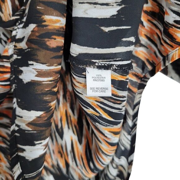 VTG Y2K Cato Fall Autumn Tunic Blouse Black Orange 18 witchy artsy grunge - Picture 3 of 5